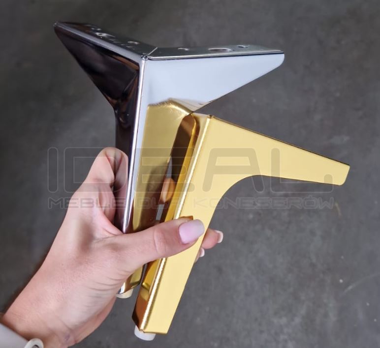 srebrne złote nogi do sofy chesterfield glamour